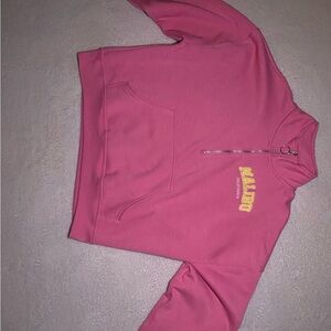 Pink Half-Zip Sweatshirt